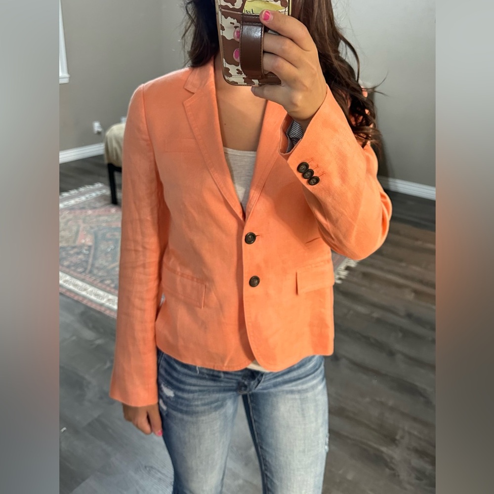 Peach/coral sold out size 4 j.crew blazer